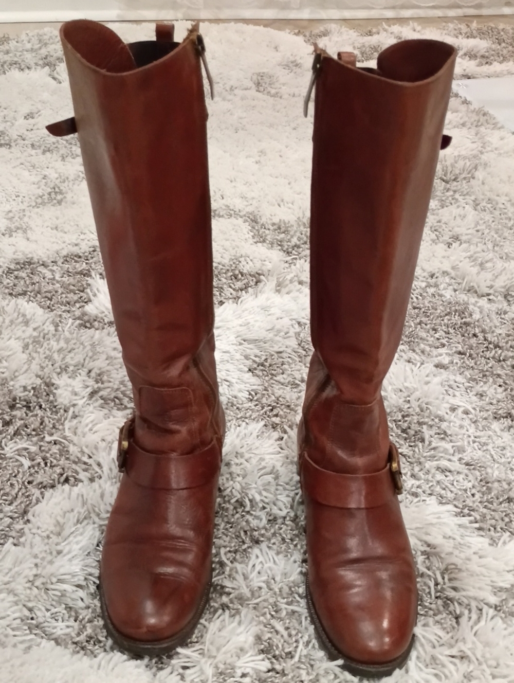 Gero Chestnut Brown Leather  with Ankle Harness